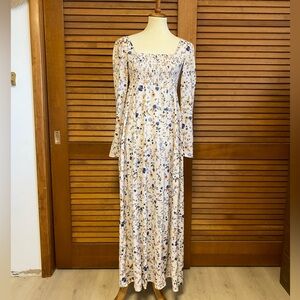 ASOS Blue and Cream Floral Blouse